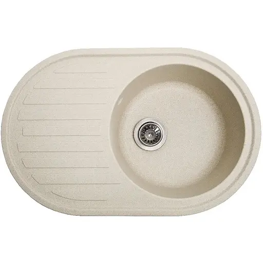 Гранітна кухонна мийка Romzha Elegancia 77 Avena (501) з крилом - фото 1