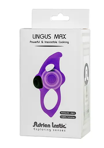 Эрекционное виброкольцо Adrien Lastic Lingus Max 9.5 см фиолетовый - фото 5