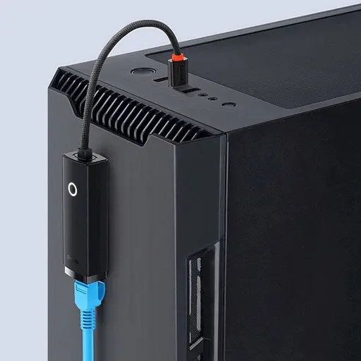 USB-хаб Baseus Lite Series USB-C - RJ45 LAN Adapter 0.22 м Black (WKQX000301) [111356] - фото 11