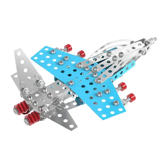 Детский металлический конструктор Истребитель ТехноК 4937TXK 176 деталей - фото 5