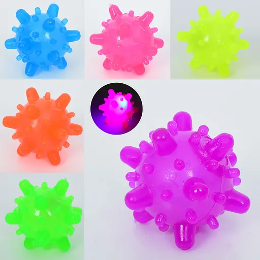 М'яч дитячий, 7 см, світло, на батарейках (В асортименті) - фото 2