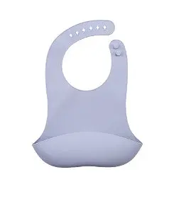 Силіконовий нагрудник слюнявчик 31х22 см, без бісфенолу А, Leaden - фото 1