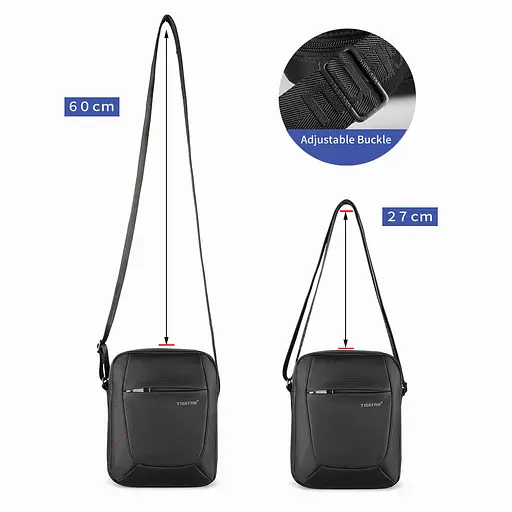 Сумка через плечо Tigernu T-L5108 5л с отсеком для планшета 9.6'' Black (17067) - фото 6