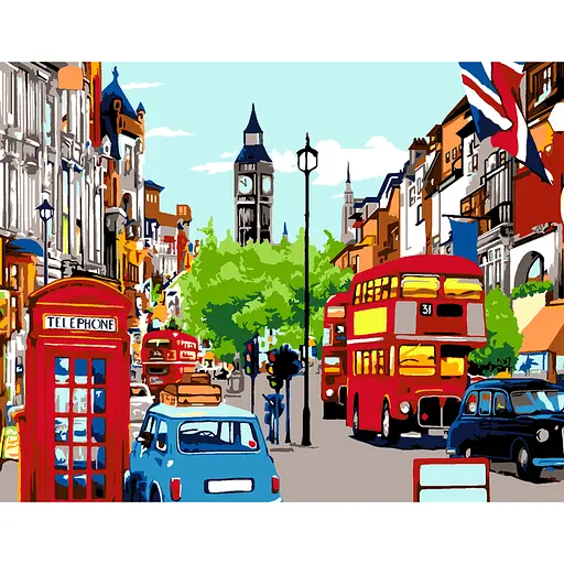 Картина за номерами Rosa Start London Street 35x45 см