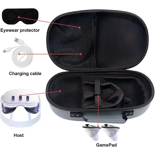 Кейс ALLOYSEED Carrying Case для Meta Quest 3/Quest 3S Gray D [139298] - фото 8