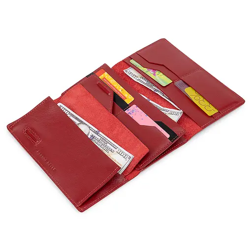 Кожаный женский кошелек Grande Pelle 19.5х10х2 см acs0018782 - фото 5