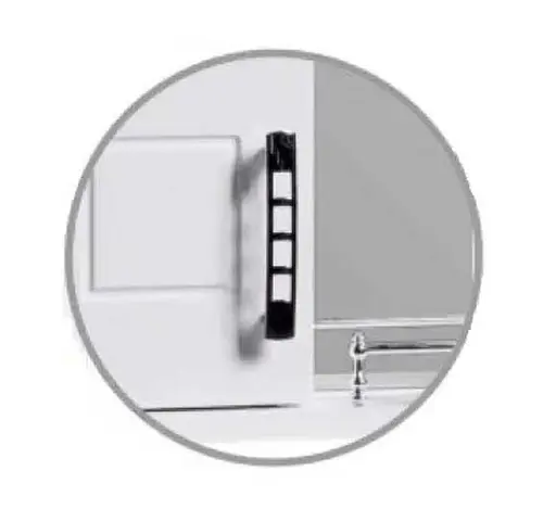 Дзеркало з шафкою ПіК Корфу ліве Z-1 50 см Білий 30412 - фото 6