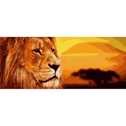 Набір для розпису по номерах Strateg Савана 50 x 25 см WW019