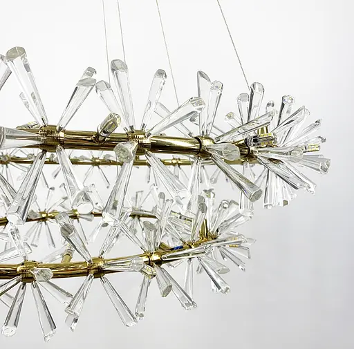 Подвесная люстра на 2 кольца со стеклянными палочками Line.F NO 4-800+600 - фото 2