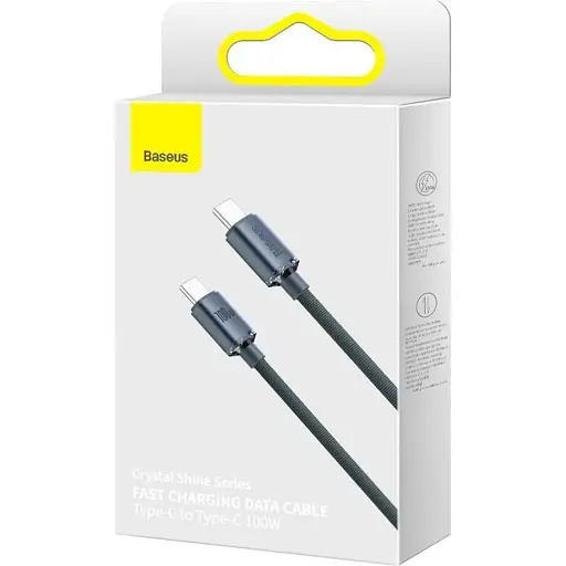 Кабель Baseus Crystal Shine Series USB-C to USB-C 100W 1.2m Black (CAJY000601) [141252] - фото 7
