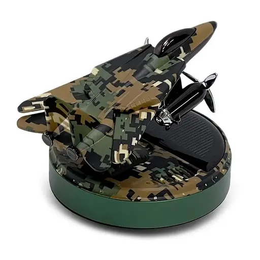 Ароматизатор автомобільний Військовий літак B5 на сонячній батареї - фото 2