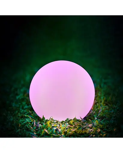 Світильник вуличний Polux 325365 Kula Led 3000K + RGB IP65 Wh - фото 4