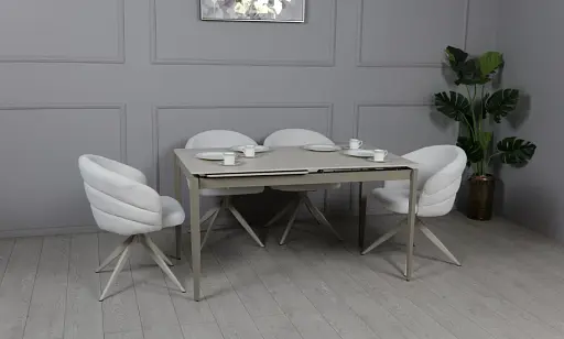 Стіл Хіт розкладний 1400/2000x800x750 бежевий - фото 16