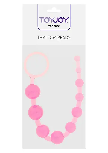Анальний ланцюжок Thai Toy Beads 25 см (рожевий) - фото 3