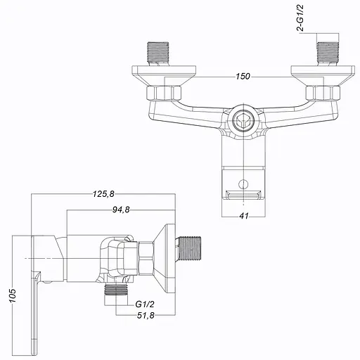 Смеситель для душа Globus Lux Dolly GLD-0105N хромированный для ванной комнаты с термостатом и экономией воды - фото 7