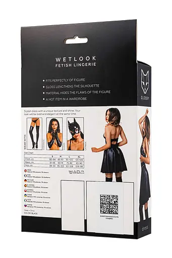 Сукня Glossy Marisa wetlook XL (чорний) - фото 5