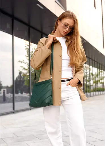 Сумка женская Sambag Rose зеленая 27 х 25 х 5 см (94380007) - фото 2