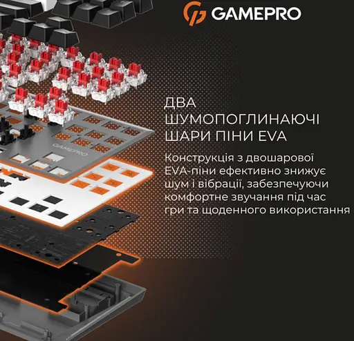 Клавіатура ігрова механічна GamePro MK-124-G Genesis Joker Pro Outemu Red Switch Wireless/Bluetooth/USB - фото 9