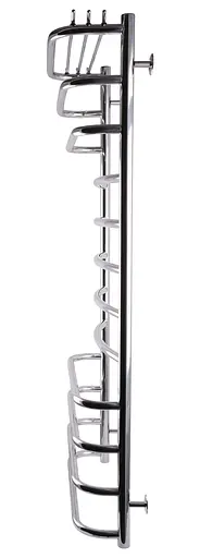 Водяна рушникосушка Unio Zp W 1200-500-12 Зета з полицею, Хром - фото 3