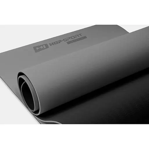 Мат для фитнеса и йоги Hop-Sport TPE 0,6см HS-T006GM серый - фото 7
