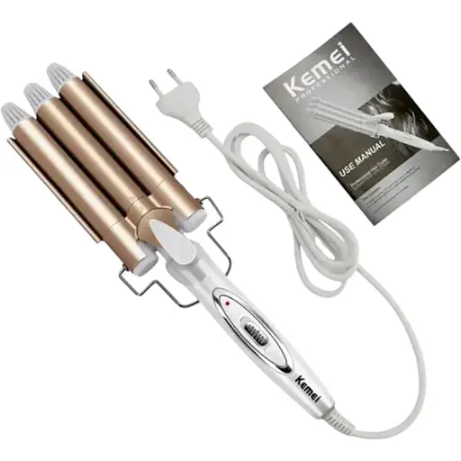Потрійна плойка для волосся Kemei 1010 - фото 2