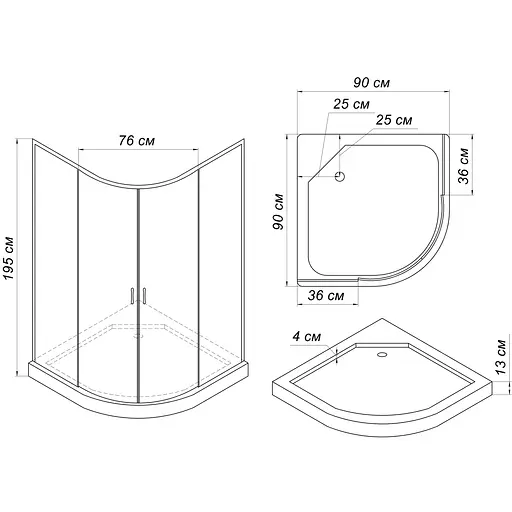 Душевая кабина Bravo WISLA 90W - фото 5