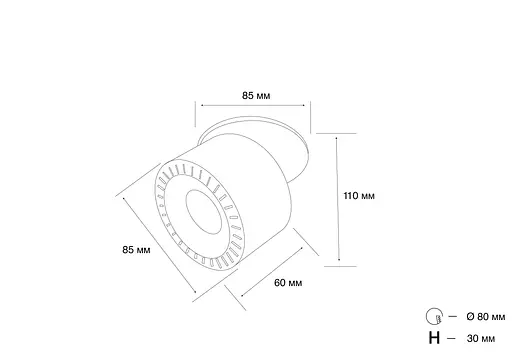 Точковий світильник MJ-Light SL7529/12W BK 3000K - фото 3