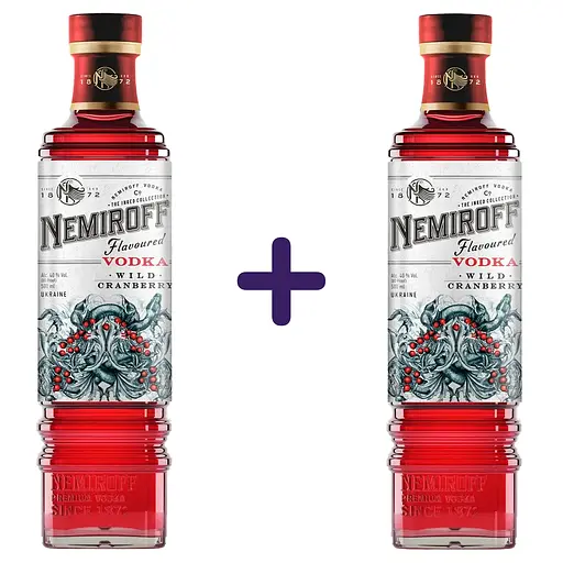 Настоянка Nemiroff Wild Cranberry 40% 1 л (0.5 л x 2 шт.)