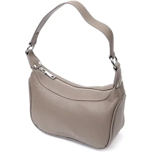 Кожаная сумка Vintage полукруглого формата с одной ручкой 23х12х9.5 см sum0029019 - фото 1