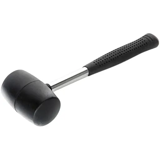 Киянка гумова чорна Сила з металевою рукояткою 450 гр - фото 1