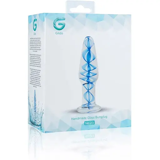 Стеклянная анальная пробка с внутренней спиралью Gildo Glass ButtPlug No. 23 - фото 4