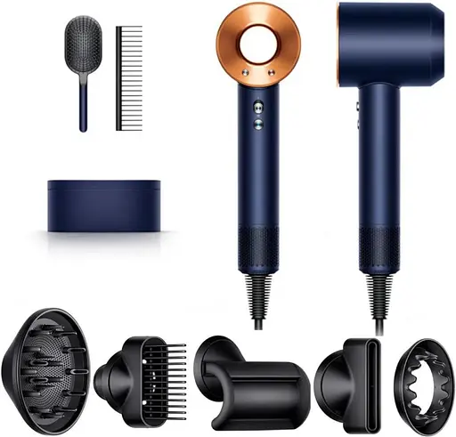 Фен Dyson HD07 Supersonic Straight+Wavy Prussian Blue/Rich Copper (113277-01)