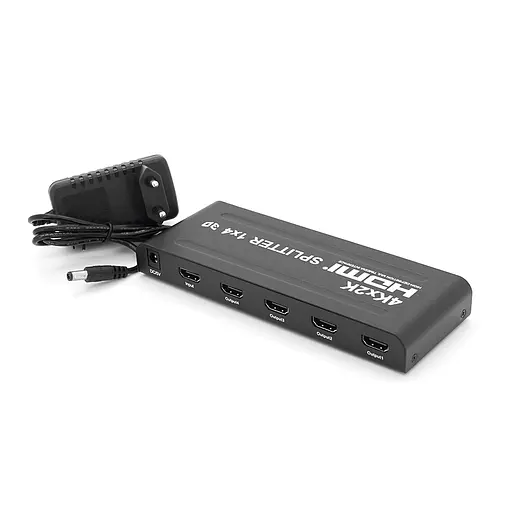 Активний HDMI сплітер Voltronic 1=>4 порти, 4K, 2K, 3D, 1080Р, 1,4 версія, DC5V/2A, Metal, Box - фото 3