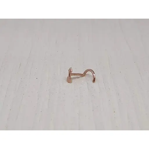 Золотая серьга-пирсинг Астор в нос. 3182440 - фото 2