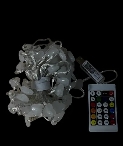Гирлянда Sun Lamp Умная светодиодная Dream collor 33LED 5метров большие Сердечка MultiRGB USB управление от - фото 4