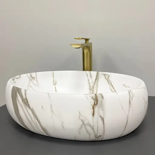 Умивальник VBI Veneto lava matt накладний VBI-012810, Мармур - фото 2