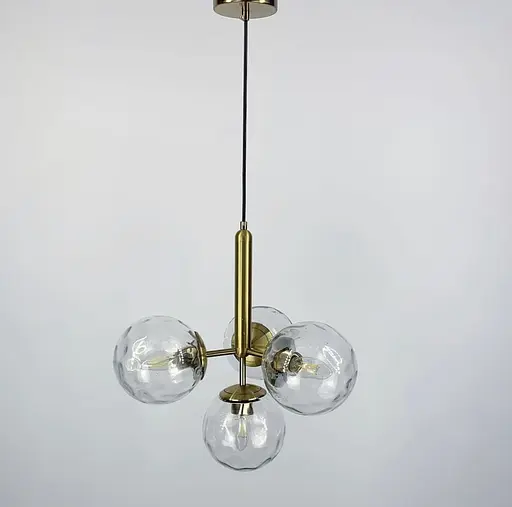 Люстра на 4 білих матових або прозорих плафонів | Арт. A 201/4 | Line F - фото 4