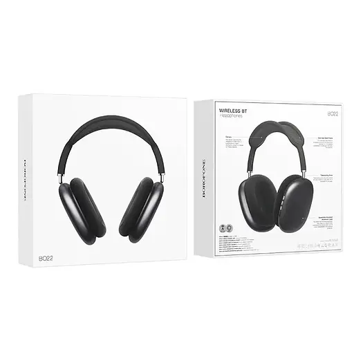 Бездротові навушники BOROFONE BO22 Elegant BT headphones Space Gray - фото 4