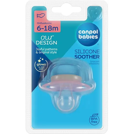 Пустышка силиконовая анатомическая Canpol babies Love&Sea 6-18 месяцев розовая (34/909_pin) - фото 3