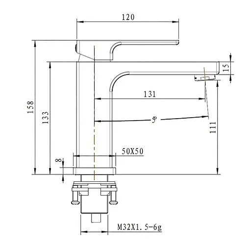 G1017-6 Змішувач для умивальника чорний Gappo 1/8 Чорний матовий - фото 7