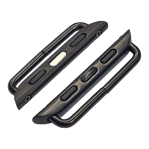 Переходник на универсальный ремешок для Apple Watch 38 мм/40 мм на болтах черный - фото 1