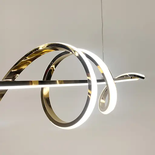 Видовжена люстра Wave у золотому корпусі в 2-х розмірах Line.F Довжина 100 см - фото 3