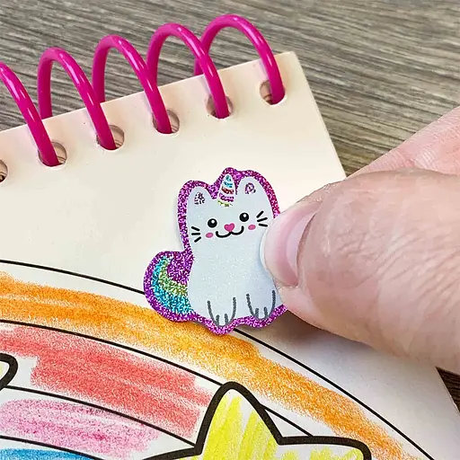 Книжка-розмальовка Ses Creative Єдиноріжка 15 сторінок 40 наліпок з блискітками (00111S) - фото 4