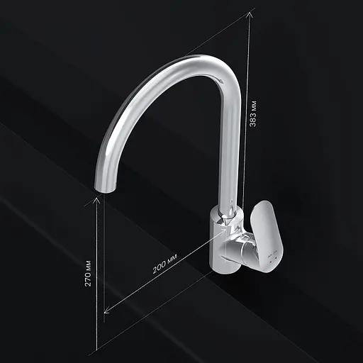 Змішувач для кухні Am.Pm Like F80E07100 Хром - фото 8