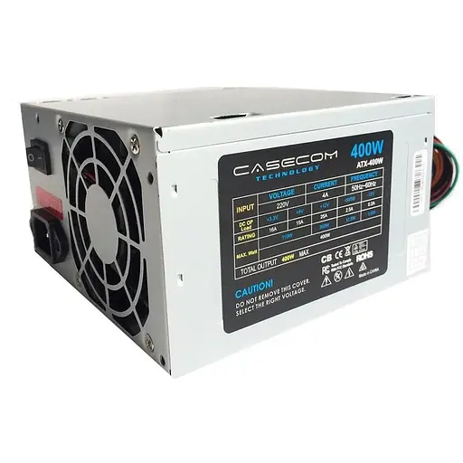 БП 400W Casecom, 120mm, 2хSATA, Bulk