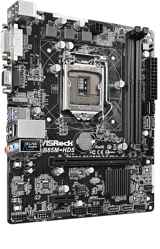 Материнская плата ASRock B85M-HDS LGA 1150 (B85M-HDS) Б/У - фото 2