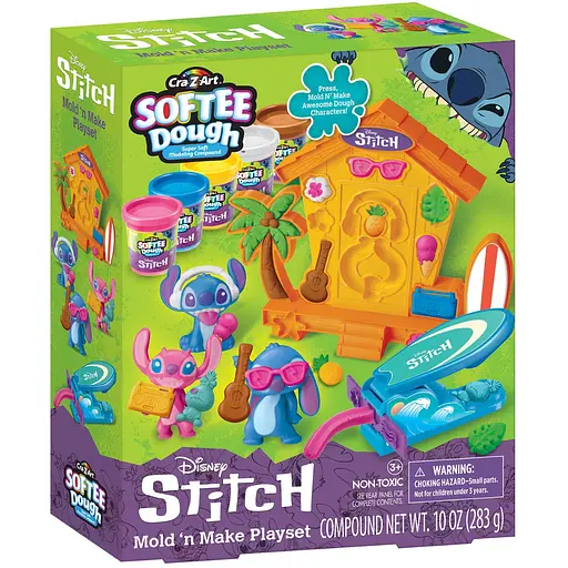 Тесто для лепки Cra-Z-Art с фигуркой Стич 11 ед. (36863CRA) - фото 1
