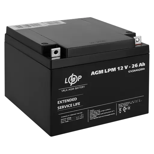 Аккумулятор AGM LPM 12V - 26 Ah - фото 3