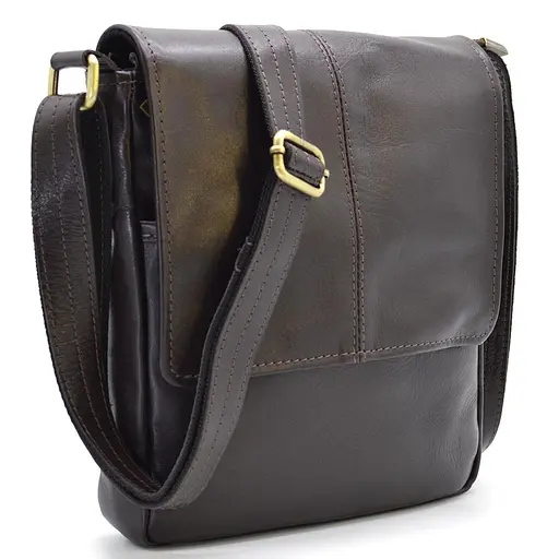 Чоловіча шкіряна сумка через плече TARWA 22х25.5х4 см sum0025759 - фото 7