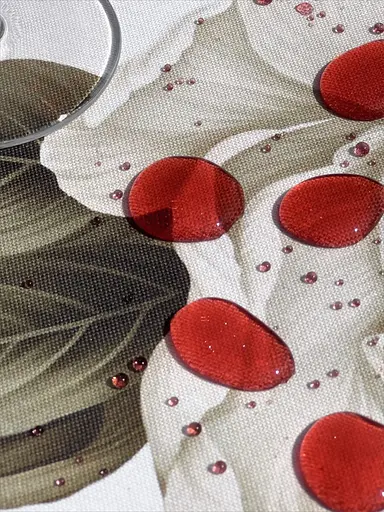 Водоотталкивающая Скатерть с 3D принтом Чайный цветок 220х140 см (+ 4 салфетки 30х40) Бежевый - фото 9